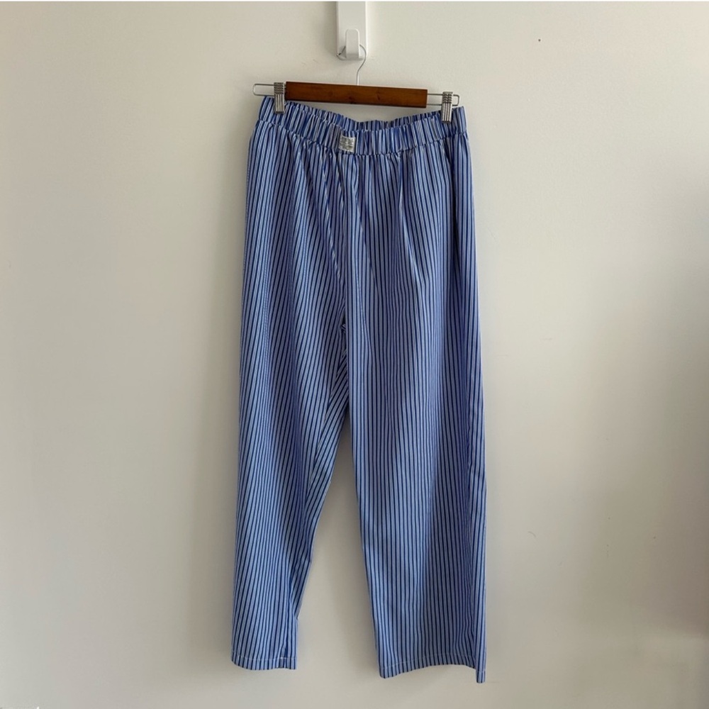 Blue Striped Boxer Pants Size Large NWOT